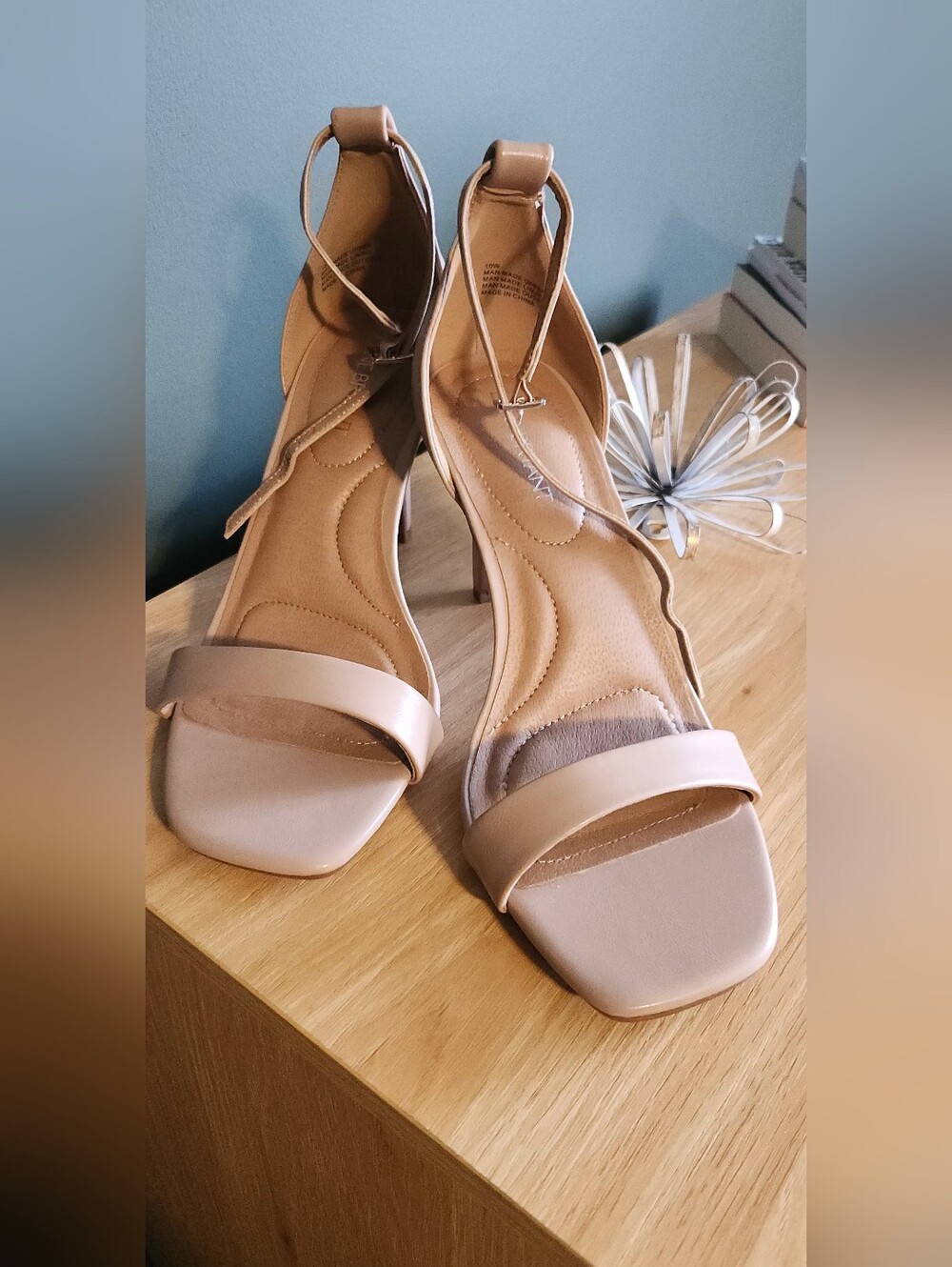 Lane Bryant Nude Ankle-Strap Block Heels